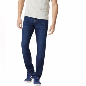 Mavi Men 34x30 Matt Relaxed Straight Leg Deep Blue Zip Fly Jeans